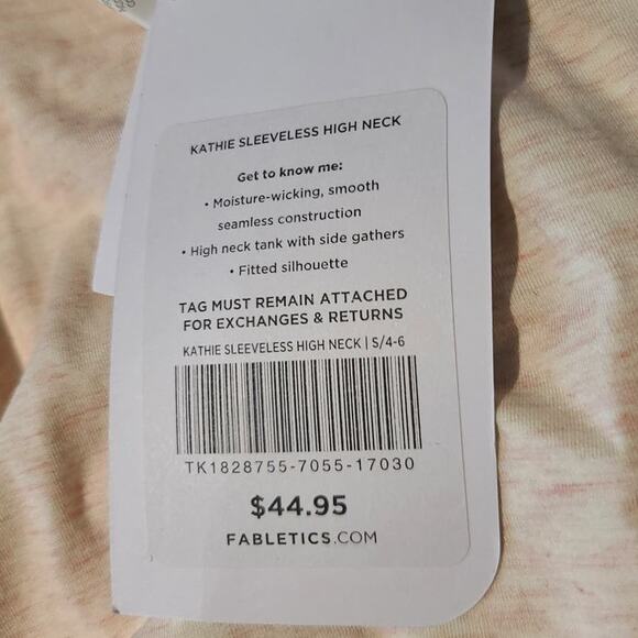 NWT Fabletics Kathie sleeveless high neck mock neck ruched tank top - SMALL - Picture 6 of 6